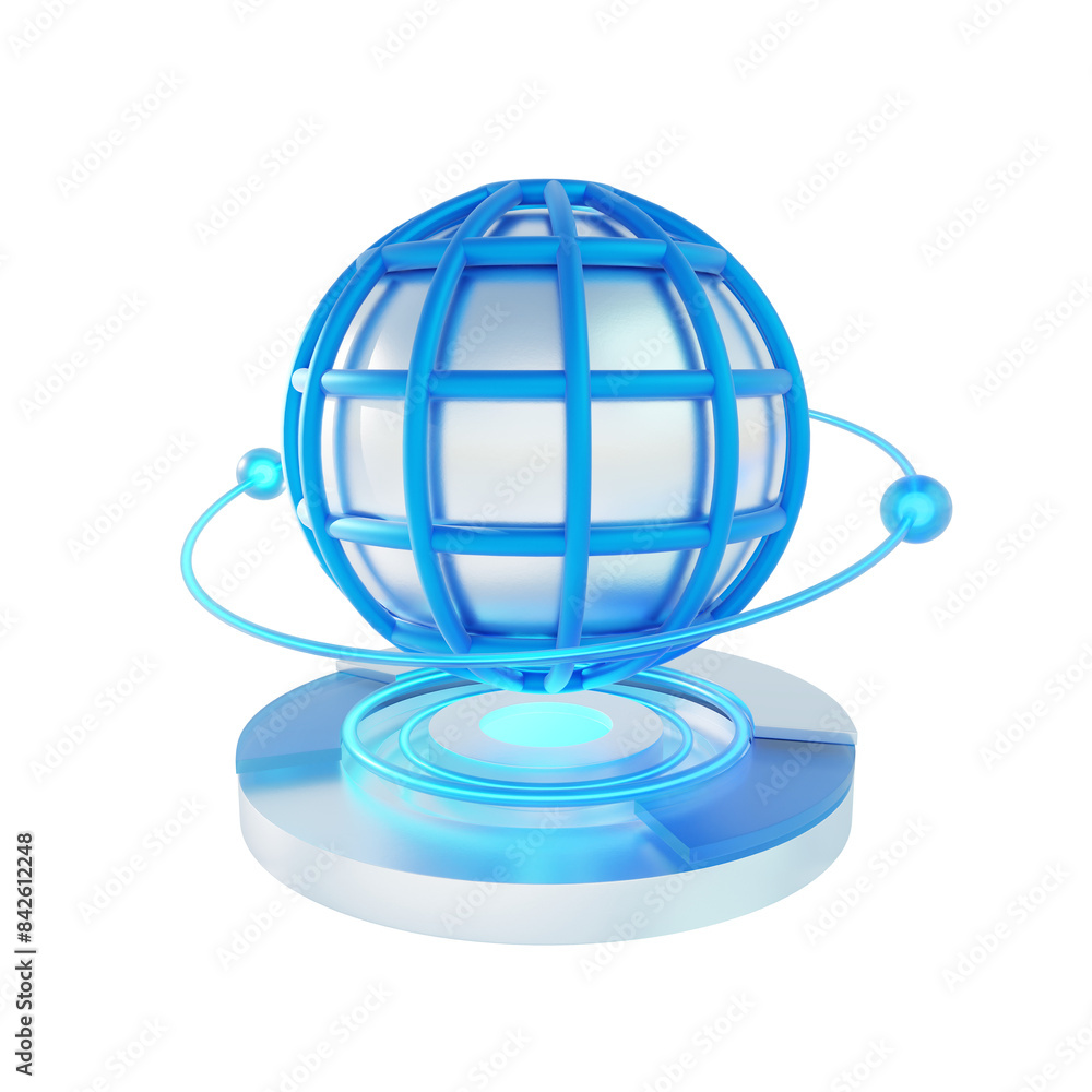 World 3d icon with metaverse platform technology World 3d icon with metaverse platform technology