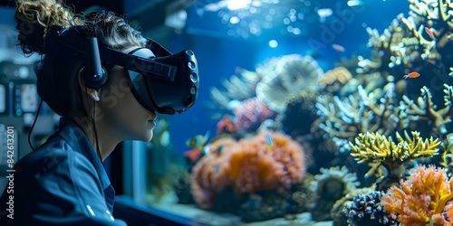 Utilizing VR Technology to Facilitate Global Collaboration Among Marine Scientists and Foster a Virtual Research Community. Concept Virtual Reality, Marine Scientists, Global Collaboration photo