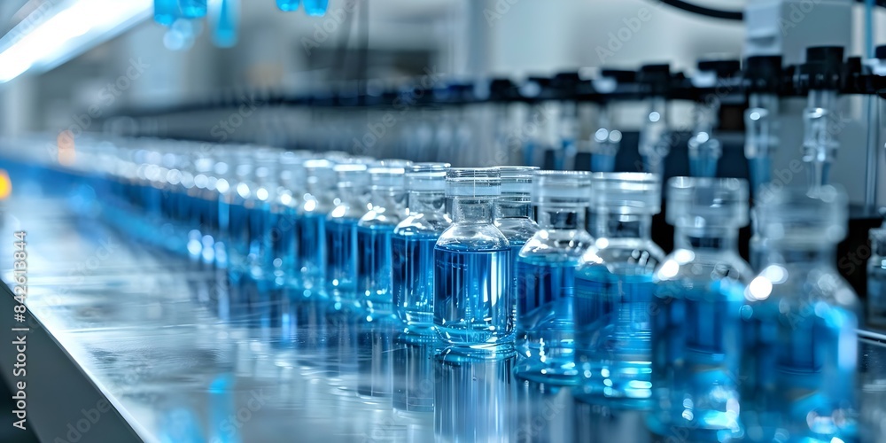 Automated system streamlines chemical vial production for lab efficiency. Concept Lab Efficiency, Chemical Vial Production, Automation Systems, Streamlined Processes