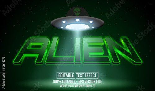 alien editable text effect