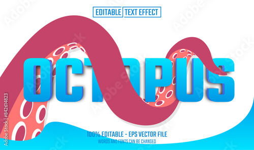octopus editable text effect