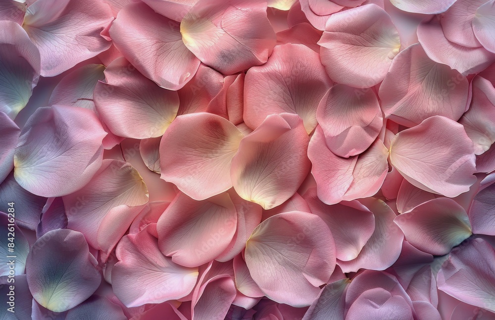 Closeup of Delicate Pink Rose Petals Closeup of Delicate Pink Rose Petals