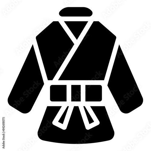 Karate icon in Solid Style photo