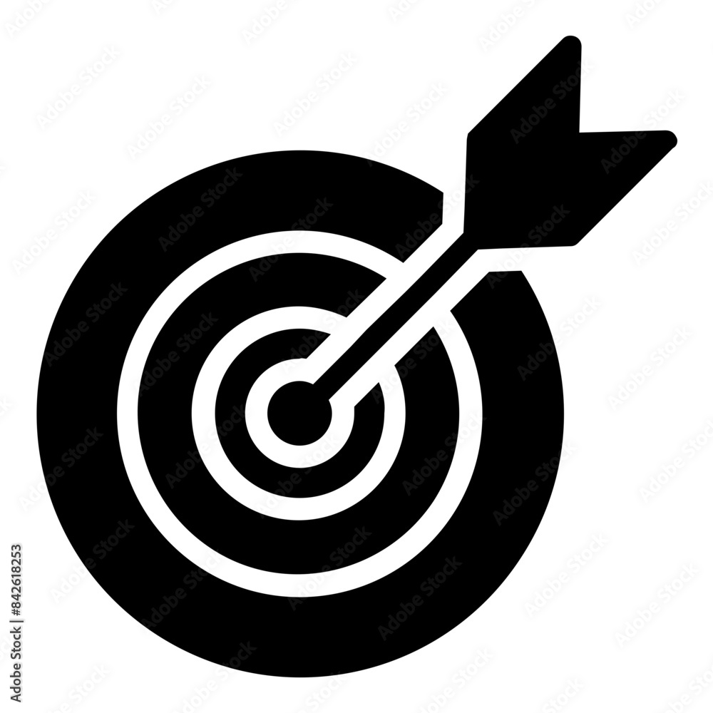 Dartboard icon in Solid Style