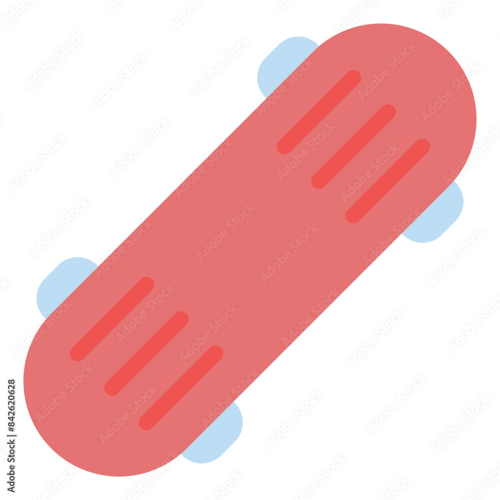 Skateboard icon in Flat Style Skateboard icon in Flat Style