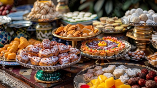 Assorted Delicious Pastries and Sweets in Elegant Display