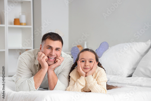 Father and his daughter lyi...