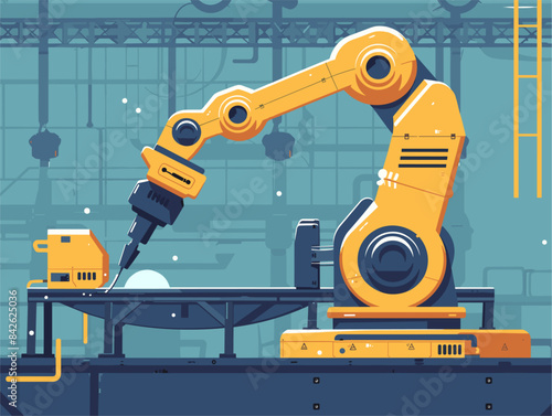 Robo-Tech Precision: Industrial Automation Redefined in Animated Elegance
