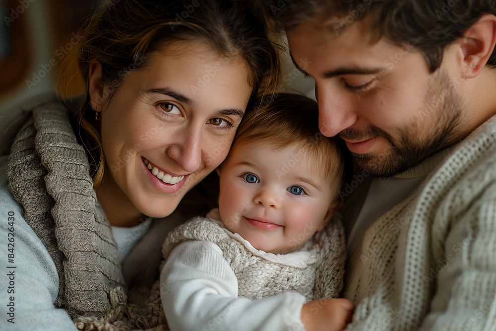 Happy young family, having fun, quality time at home, laughter, genuine smiles, warm atmosphere, cozy indoor environment, casual attire. Happy young family, having fun, quality time at home, laughter, genuine smiles, warm atmosphere, cozy indoor environment, casual attire.