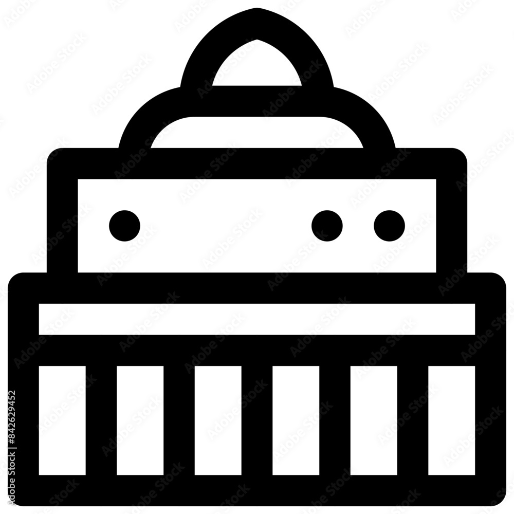 Frozen souffle. Editable stroke vector icon. Frozen souffle. Editable stroke vector icon.
