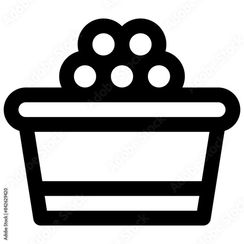 Nitrogen ice cream. Editable stroke vector icon.