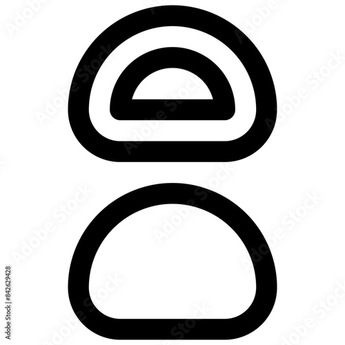 Mochi. Editable stroke vector icon.