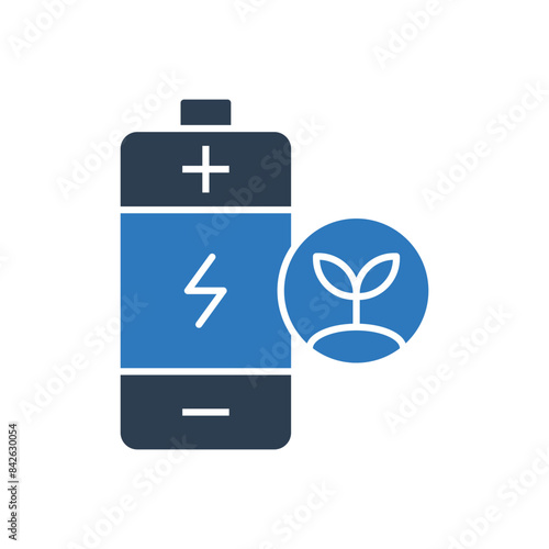 Green Energy Battery Icon