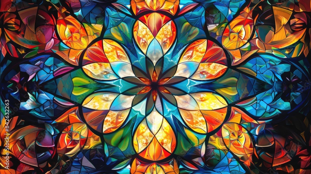 Vivid and Mesmerizing Symmetrical Design with Abstract Color Patterns Vivid and Mesmerizing Symmetrical Design with Abstract Color Patterns