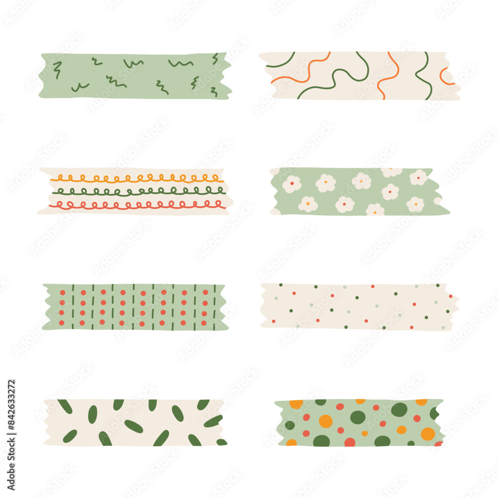 Cartoon set of washi tape stripes with squiggle, geometry and cute pattern. Vector adhesive tapes with colorful hand drawn memphis ornament. Trendy decorative scotch tape with ragged edges. Cartoon set of washi tape stripes with squiggle, geometry and cute pattern. Vector adhesive tapes with colorful hand drawn memphis ornament. Trendy decorative scotch tape with ragged edges.