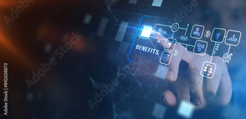 Employee benefits help to get the best human resources. Business concept.