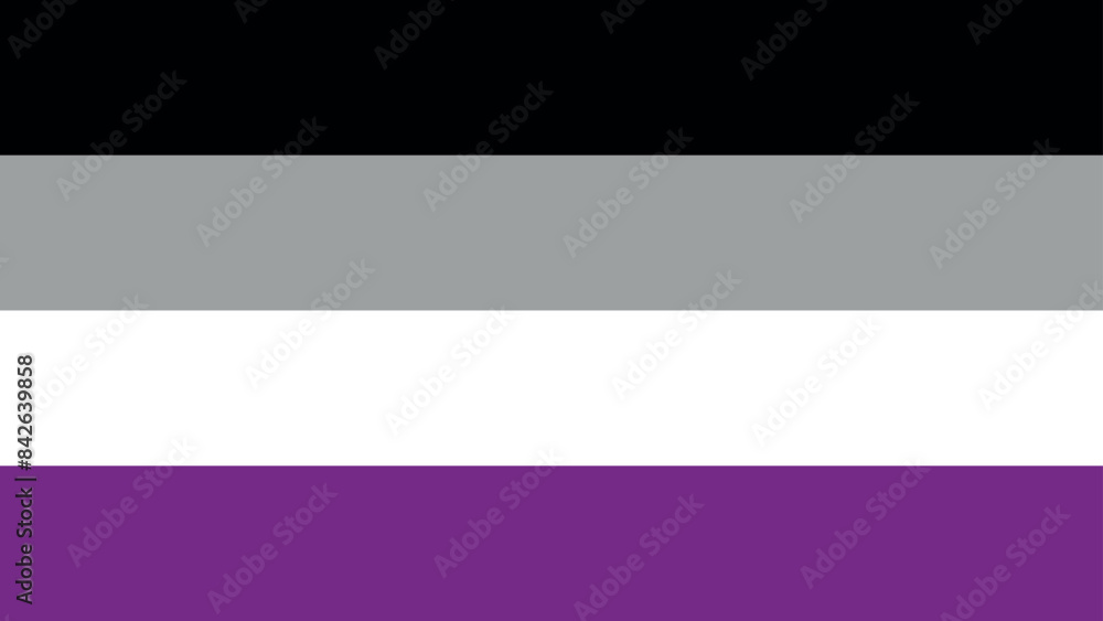 Asexual Pride Flag. Pride Flag. LGBTQ+ colored flag. Pattern. Pride Parade. Multicolored LGBT+ linear flag. Asexual Pride Flag. Pride Flag. LGBTQ+ colored flag. Pattern. Pride Parade. Multicolored LGBT+ linear flag.