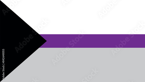 Demisexual Pride Flag. Pride Flag. LGBTQ+ colored flag. Pattern. Pride Parade. Multicolored LGBT+ linear flag.