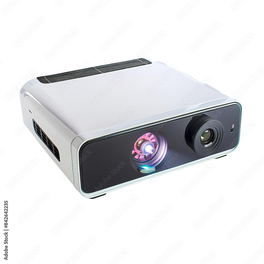 Single object, isolated white background of LCD projector Single object, isolated white background of LCD projector