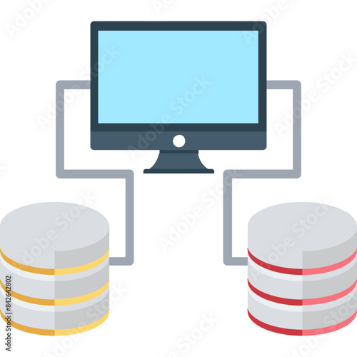 Data Sharing Vector icon in Flat style 