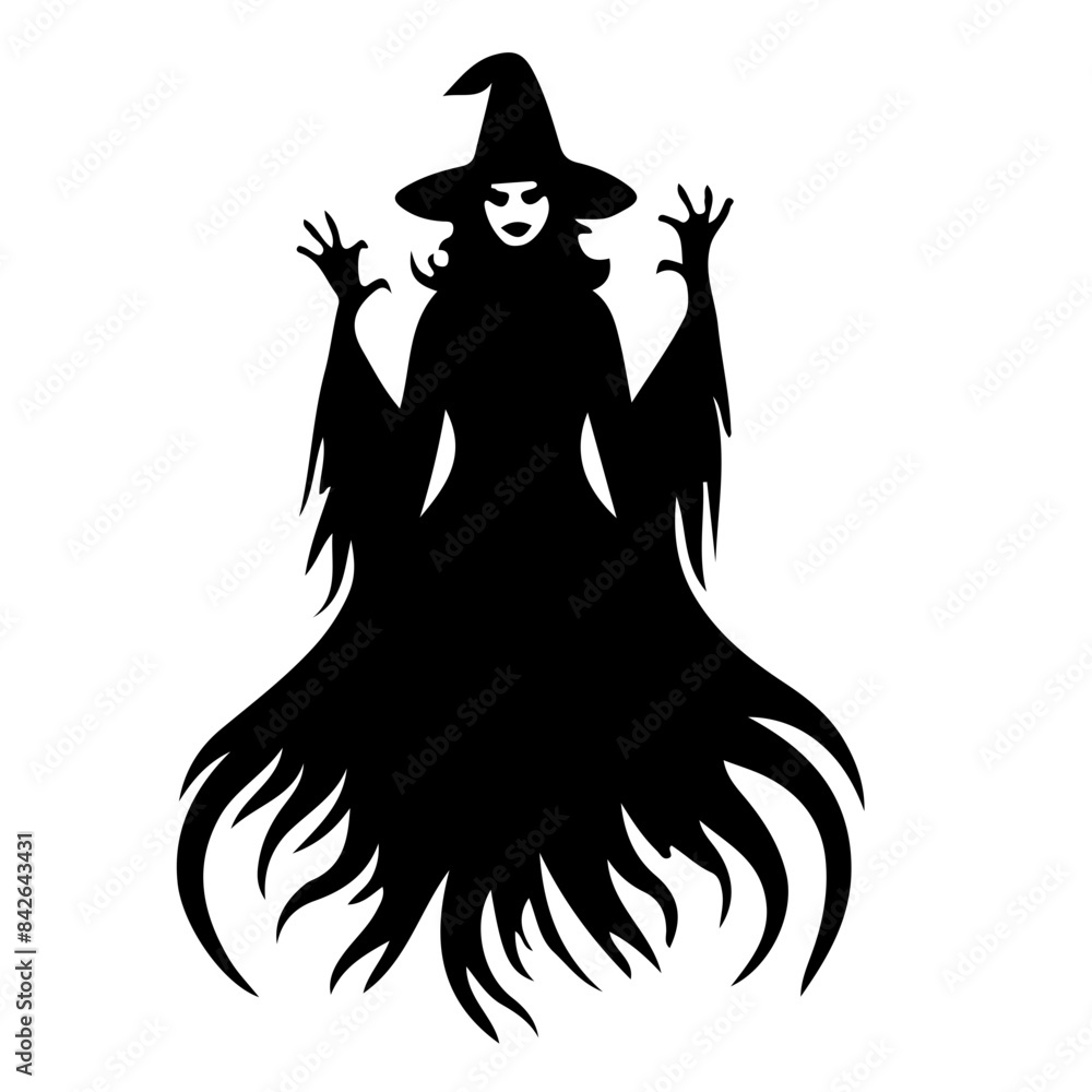 Fototapeta premium Witch Silhouette 