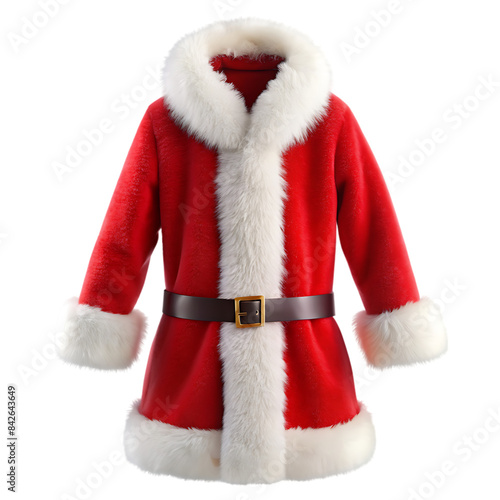 Santa coat white and red transparent background