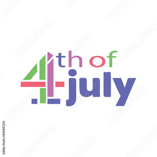 4th of July independent Day. United state of AmericaArt & Illustration.