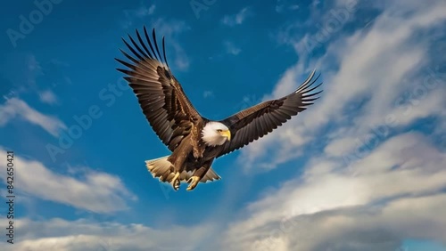 Wallpaper Mural Eagle flies in blue sky Wildlife Torontodigital.ca
