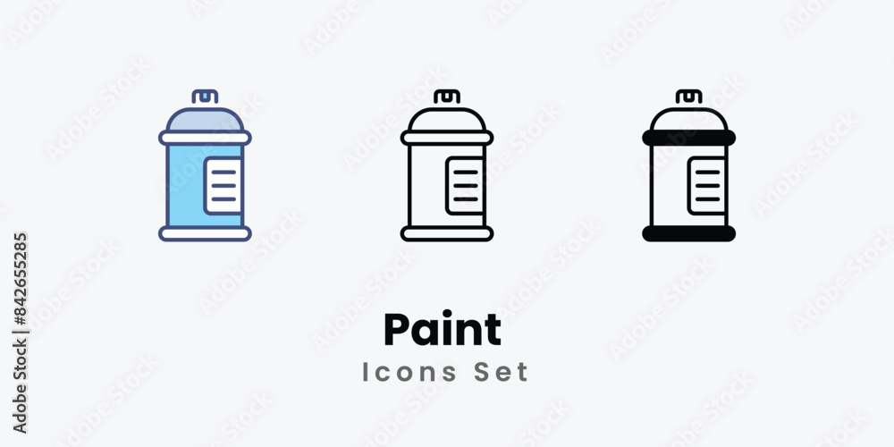 Paint icons vector set stock illustration. Paint icons vector set stock illustration.