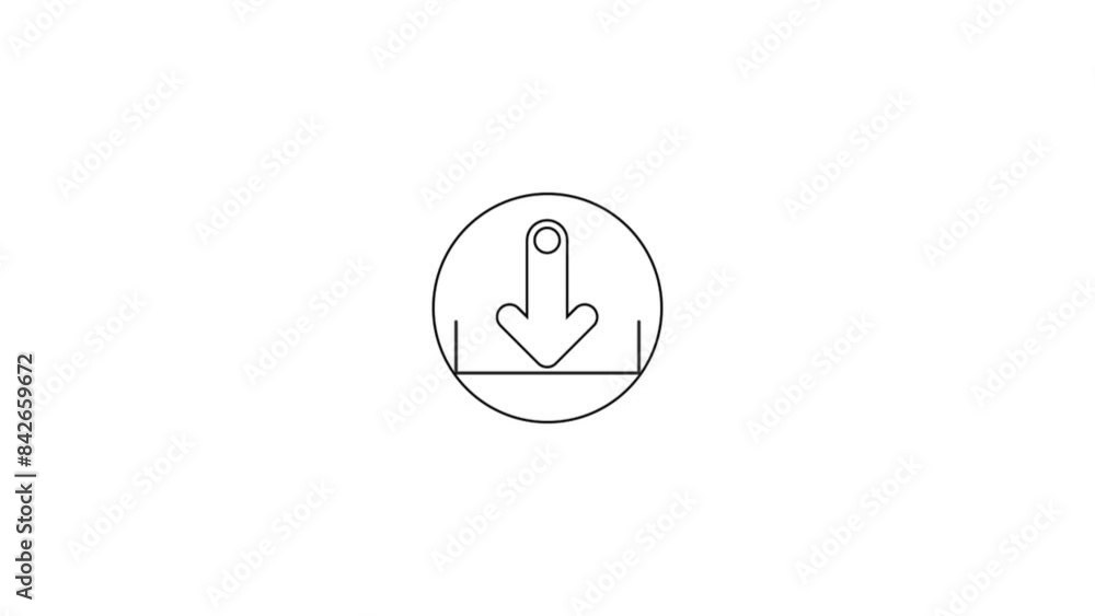 Direction Arrow Symbol. Animation downloading arrow. Loading and processing animation. 4K video Direction Arrow Symbol. Animation downloading arrow. Loading and processing animation. 4K video