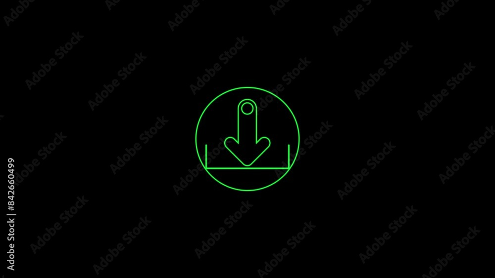 Direction Arrow Symbol. Animation downloading arrow. Loading and processing animation. 4K video Direction Arrow Symbol. Animation downloading arrow. Loading and processing animation. 4K video