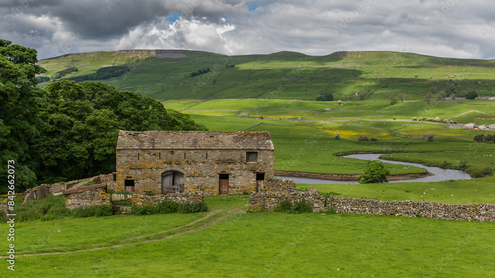 Yorkshire Dales National Park, abandoned farm house Yorkshire Dales National Park, abandoned farm house