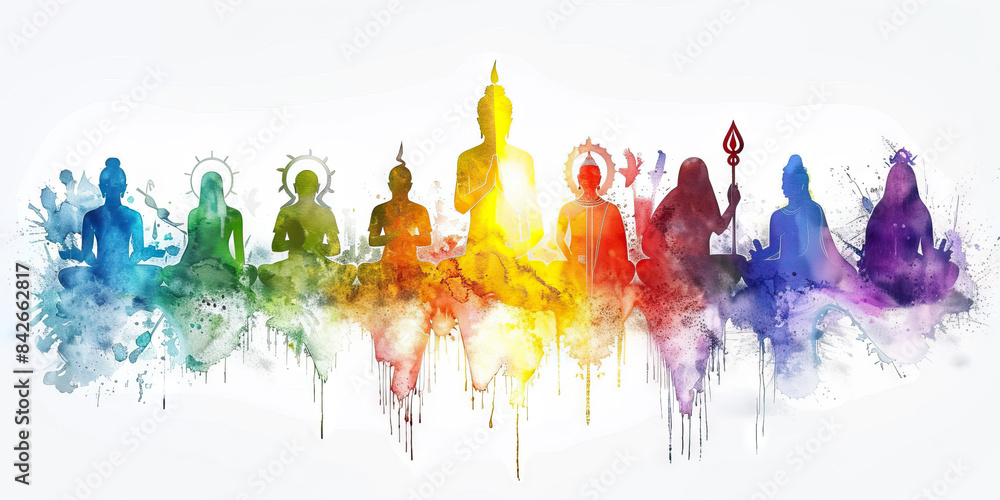 The Spiritual Spectrum: Religions as Colors of the Rainbow - Picture different religions as colors of the rainbow, each representing a unique aspect of spirituality and contributing to the beauty The Spiritual Spectrum: Religions as Colors of the Rainbow - Picture different religions as colors of the rainbow, each representing a unique aspect of spirituality and contributing to the beauty