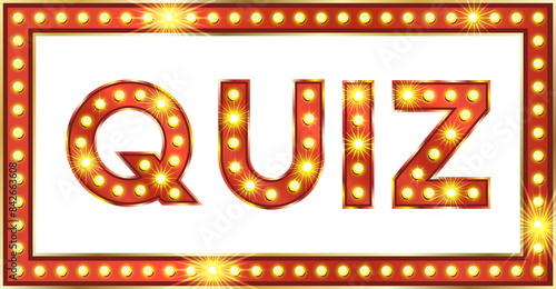 Photography 3d red quiz game text for contest show