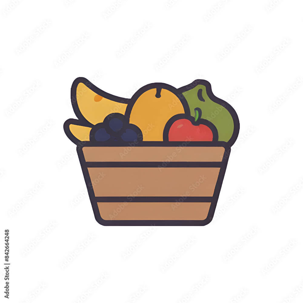 A mixed fruit basket with a transparent background, simple icons, in PNG format, can be used easily and conveniently. A mixed fruit basket with a transparent background, simple icons, in PNG format, can be used easily and conveniently.
