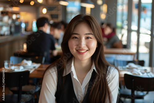 a woman sitting at a table with a plate of food