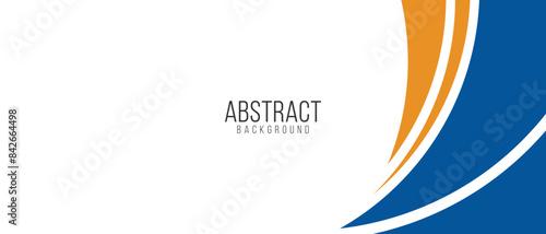 Blue and orange business  banner background
