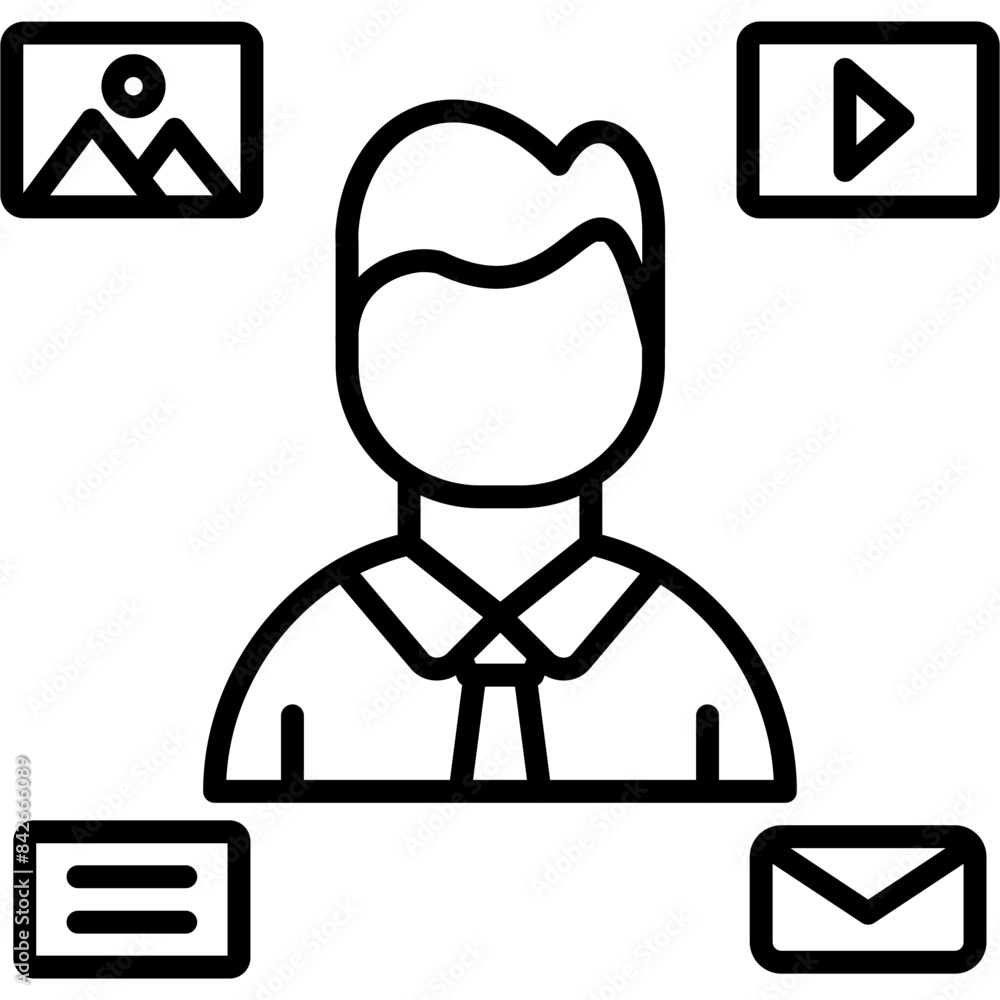 Media Mix Icon Media Mix Icon