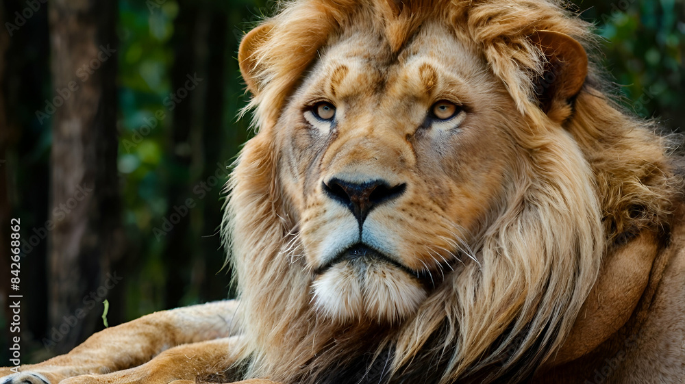 portrait of a lion, generative ai portrait of a lion, generative ai