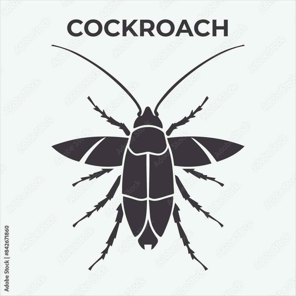 A Distinctive Cockroach Silhouette for Multi-Format Design Projects. Vector Illustration A Distinctive Cockroach Silhouette for Multi-Format Design Projects. Vector Illustration