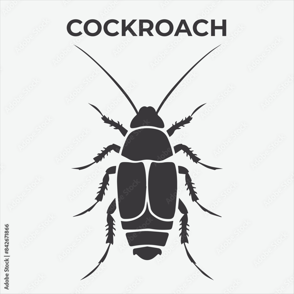 A Distinctive Cockroach Silhouette for Multi-Format Design Projects. Vector Illustration A Distinctive Cockroach Silhouette for Multi-Format Design Projects. Vector Illustration