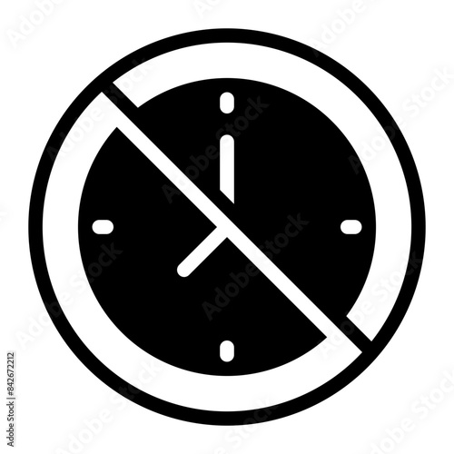 time glyph icon