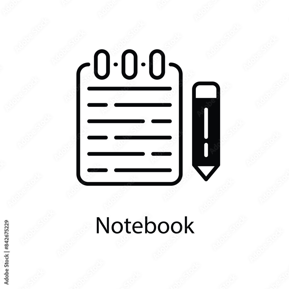 Notebook vector icon Notebook vector icon