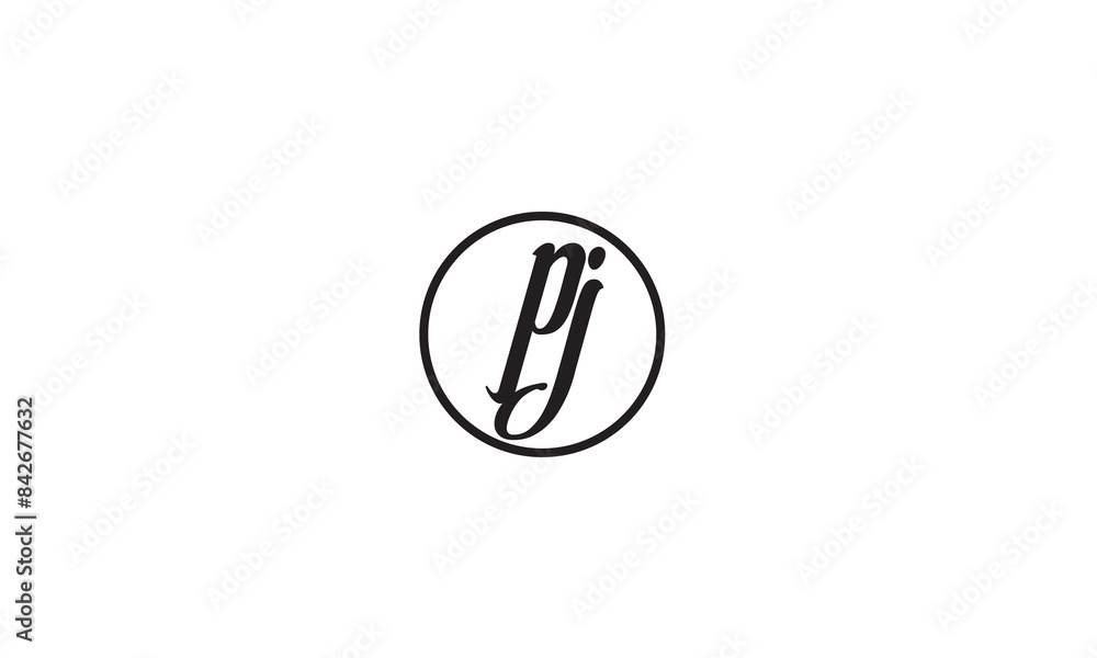PJ, JP, J, P Abstract Letters Logo Monogram PJ, JP, J, P Abstract Letters Logo Monogram