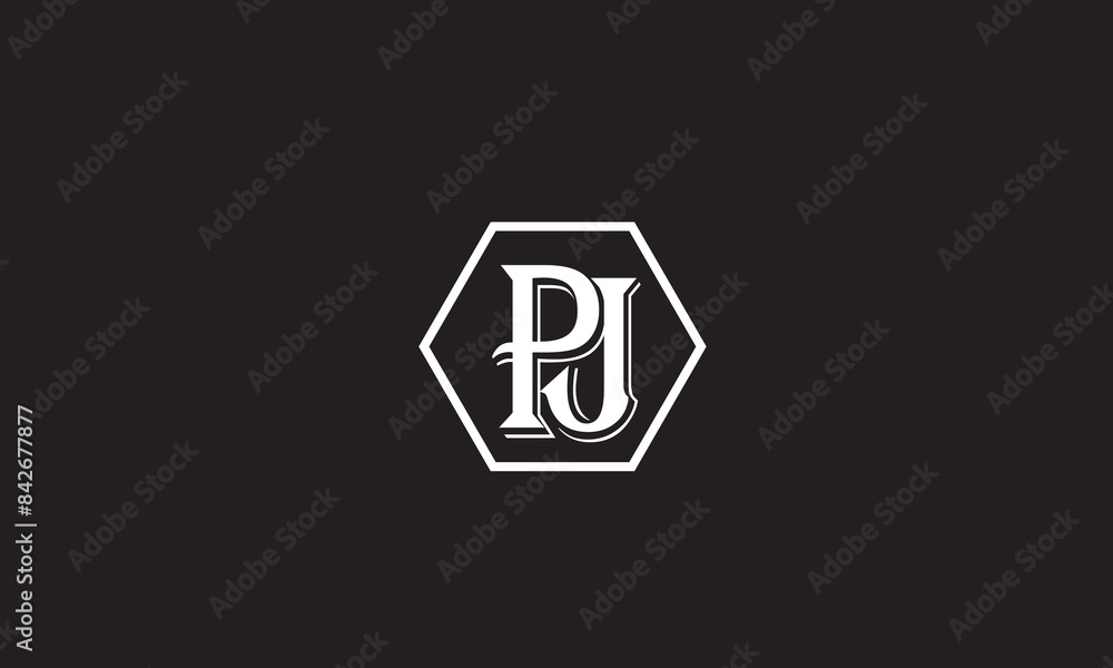 PJ, JP, J, P Abstract Letters Logo Monogram PJ, JP, J, P Abstract Letters Logo Monogram