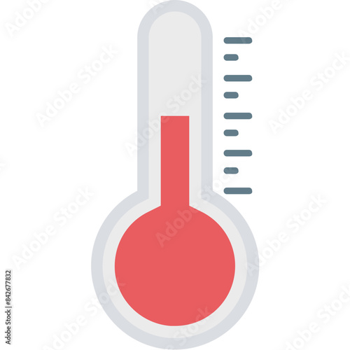 Thermometer Vector icon in flat style 