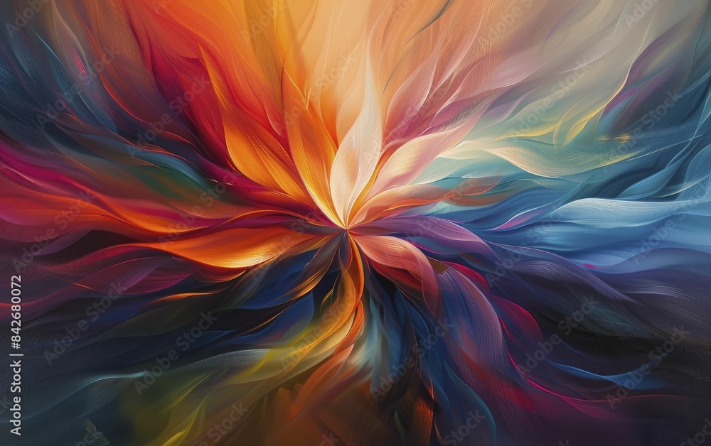 Fototapeta premium Colorful expression of abstract artistry, dynamic composition with vivid hues, capturing the essence of creative freedom