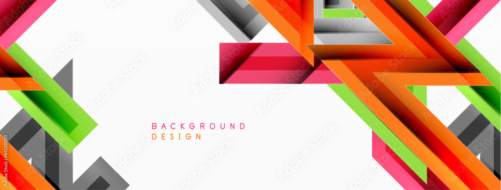Line zig zag dynamic geometric abstract background. Colorful lines with shadow and light effects, various routes concept. Vector Illustration For Wallpaper, Banner, Background, Card Line zig zag dynamic geometric abstract background. Colorful lines with shadow and light effects, various routes concept. Vector Illustration For Wallpaper, Banner, Background, Card