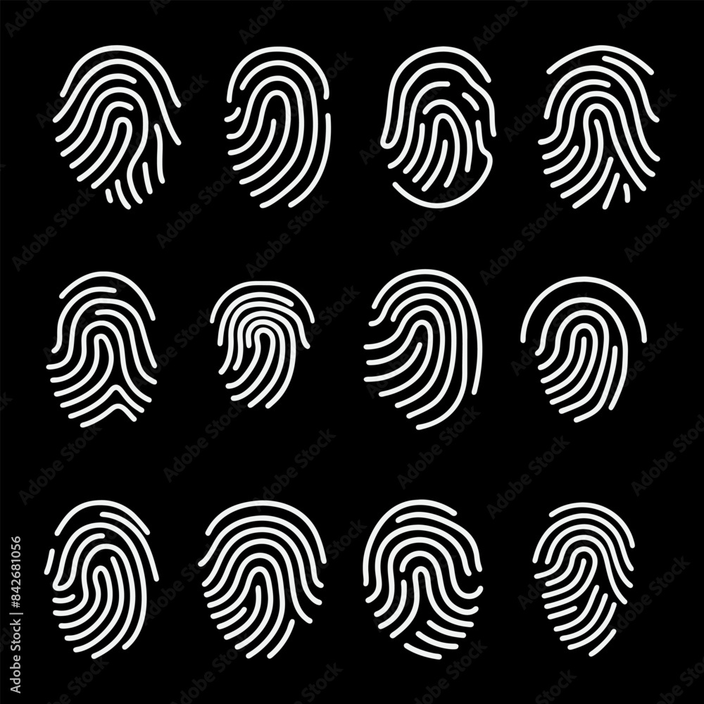 Fingerprint scan tech digital for decorate Fingerprint scan tech digital for decorate