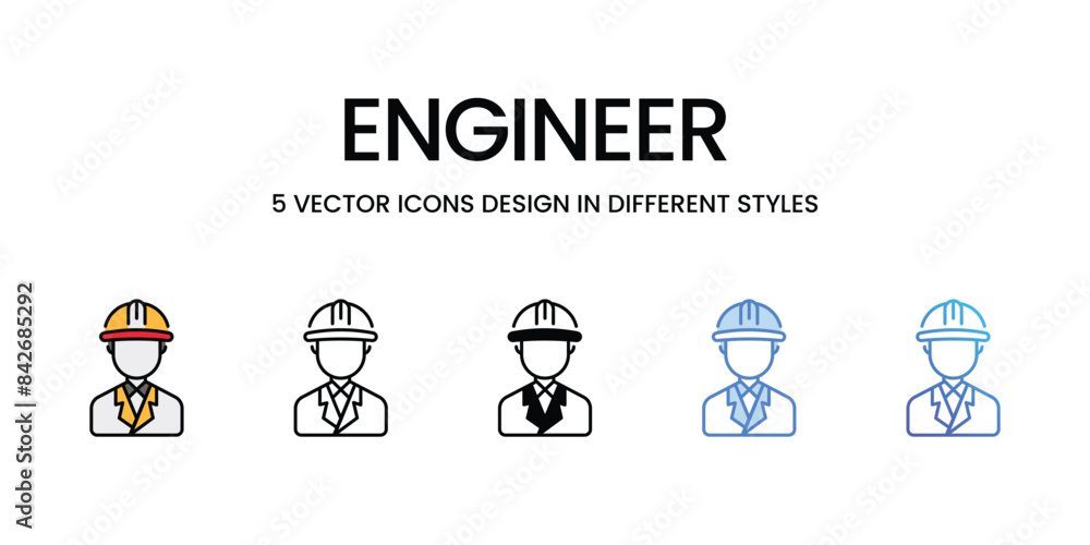 Engineer icons vector set stock illustration. Engineer icons vector set stock illustration.